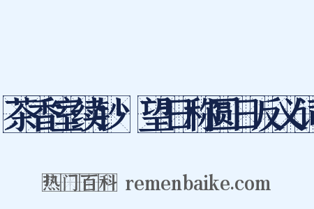 茶香室续钞·望日称圆日反义词是什么意思的图片
